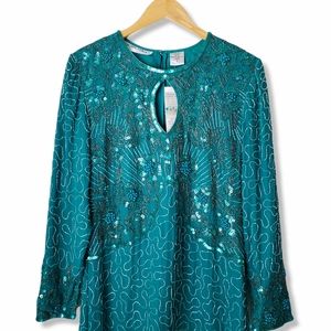 Night Vogue Beaded Sheath Dress